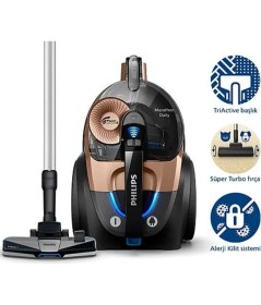 Resim Philips XB7151/07 Marathon Toz Torbasız Süpürge+Philps DST8030/70 Isı Ayarı Gerektirmiyen Azur Ütü 