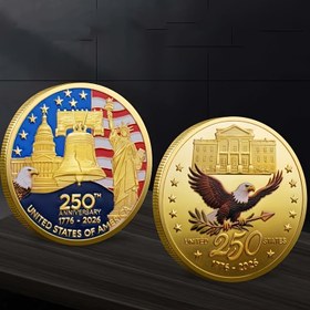 Resim Kazan Çekmezi Anma Plakası - 250. Yıldönümü Kartal İfadesi Metal Madalya, Altın Amerikan Bayrağı ve Özgürlük Heykeli Tasarımı, Dayanıklı Açık Hava Sporları Şanzımanı, Yürüyüş, Balıkçılık, Kamp İçin - Şükran Günü, Noel, Sevgililer Günü, Kamp Aksesuarları, Vatansever Tasarım, Yüksek Kaliteli El Sanatları İçin İdeal Hediye 