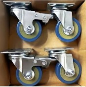 Resim Dashanshop 4 Adet 1 İnç Frenli Pvc Döner Tekerlek 360 Derece 40kg Yük Endüstriyel 