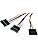 Resim Lunatic 8549 Kasa içi 3 Port ide Molex Sata Power Hdd 4 Pin Güç Kablosu 4pin Molex erkek/ 3x 15pin SATA dişi 3 port sata dişi 1 port 4 pin ide power erkek 