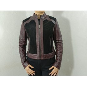 Resim hoaryage Hakiki Kuzu Derisi Yumuşak Deri, Yılan Baskı Desen Deri Mont Blazer Crop Mont 