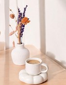 Resim Mithra Life 95 ML Papatya Şekilli Seramik Beyaz Türk Kahvesi Fincan Takımı MIT1156 