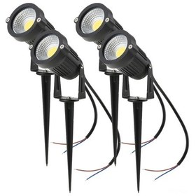 Resim Padalink 4'lü Set 5w Cob Led Bahçe Işıkları 12v Ac/dc 500lm Ip65 Su Geçirmez Beyaz Işık 