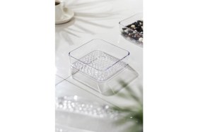 Resim FRY Akrilik Şeffaf 4'lü Tek Kapaklı Kahvaltılık & SUNUMLUK-2065-1 