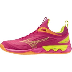 Resim MIZUNO Wave Luminous 3 Unisex Voleybol Ayakkabısı Pembe / Sarı 