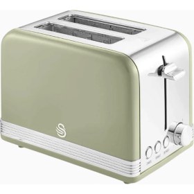 Resim Swann Retro 2 Dilimli Ekmek Kızartma Makinesi, 6 Kızartma Kademesi ve 3 Fonksiyonlu 