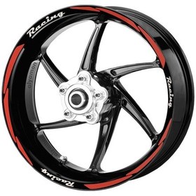 Resim Deeb Motosiklet Jant Şeridi Racing Kırmızı Beyaz Model S N11.30021 