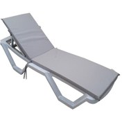 Resim Mirzade Standart Fermuarlı Şezlong Minderi Su Geçirmez Kumaş-açık Gri 