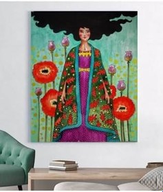 Resim StellaStore Yağlı Boya Tasarımlı To Keep Herself From Thinking, 20 x 30 