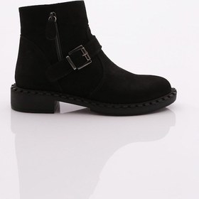 Resim Dgn 038 Kadin Üstü Kemer Bağlamali Bot 038-2495-R1627 Siyah Nubuk 