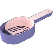 Resim Soulader Kedi Kumu Küreği - Mor Renkli Dayanıklı Plastik Evcil Hayvan Aksesuarı 