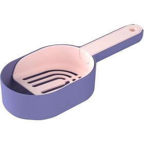 Resim Soulader Kedi Kumu Küreği - Mor Renkli Dayanıklı Plastik Evcil Hayvan Aksesuarı 