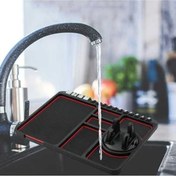 Resim Pazly Hp Telefon Pedi Ped - Kırmızı Kaymaz Dönen Depolama Daire Araç Braketi, Göstergeli - 