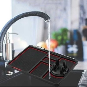 Resim Pazly Hp Telefon Pedi Ped - Kırmızı Kaymaz Dönen Depolama Daire Araç Braketi, Göstergeli - 