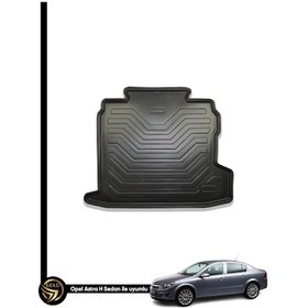 Resim Opel Astra H Sedan Tam Uyumlu Kauçuk Bagaj Havuzu 