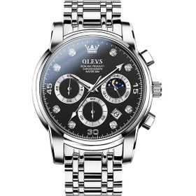 Resim Sones Curren Takvim Çelik Kayışlı İş Kuvars Erkek Saati Altın Siyah 