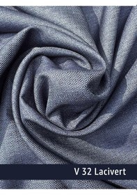 Resim Donatti Lacivert Düz Keten Fon Perde 1/3 Pile Tek Kanat Lacivert 