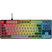 Resim Rampage YORU TKL Type-C Bağlantılı OUTEMU Red Swich Q Mekanik Gaming Oyuncu RGB Klavye 