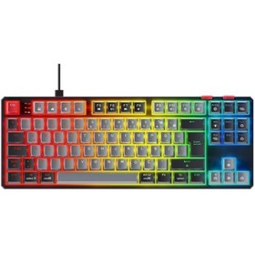 Resim Rampage YORU TKL Type-C Bağlantılı OUTEMU Red Swich Q Mekanik Gaming Oyuncu RGB Klavye 