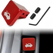 Resim 1 adet Kapak Kilit Çıkarma Kolu Kablosu Alüminyum Alaşım Tamir Kiti, Honda Civic 1996-2011, Honda CR-V 1997-2006, Honda Element 2003-2011 ile uyumlu, Kırmızı 