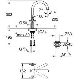 Resim Grohe 21144DA0 Atrio Lavabo Bataryası L-Boyut Bakır 