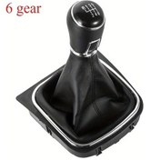Resim Cloudstore Vw Golf Jetta Mk5 Mk6 5-6 İleri Vites Topuzu Deri Kılıf Ve Burç Seti Siyah 