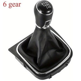 Resim Cloudstore Vw Golf Jetta Mk5 Mk6 5-6 İleri Vites Topuzu Deri Kılıf Ve Burç Seti Siyah 