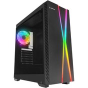 Resim Rampage X-max 1*120mm Fan Tempered Camlı Gaming Oyuncu Kasası 