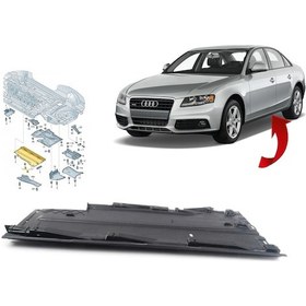 Resim Audi A4 Alt Taban Kaplaması Kumaş Sol 2008-2012 8K0825207C 
