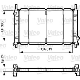 Resim VALEO 731011 Motor Su Radyatoru (+Ac) Mondeo I / II 92-00 1.6 / 1.8 / 2.0 Olcu: (619 X 386 X 24) Klimali 1029616 (WE873973) 