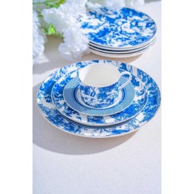 Resim Acar Destinee 6 Kişilik 19 Parça Porselen Pasta-Ikram Seti NCY-07080 