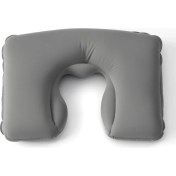 Resim Misda Store Şişme Seyahat Yastığı Boyun Destekli Taşınabilir ve Ergonomik Tasarım Uçak Araba ve Yolculuklar Için Ideal (Gri) 