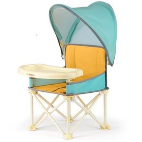 Resim Minimono Tenteli Portatif Mama Sandalyesi - Sarı Yeşil 