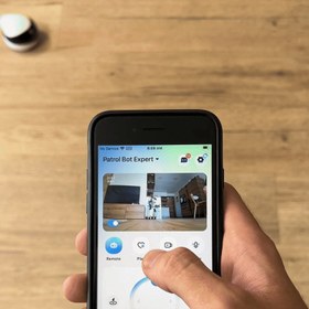 Resim Meanyou Hareketli Ev Kamerası Ebo Güvenlik Kamerası Robotu 1080p Otomatik Şarj, Gece Görüşü, Evcil Hayvan/Yaşlı/Bebek İçin Kablosuz Kamera, Çift Yönlü Konuşma, Uygulama Kontrolü 