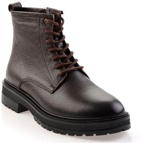 Resim Kahve Hakiki Deri Erkek Bot & Bootie E02594401340 Kahve 