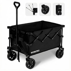 Resim Workpro WP285015 80Kg 4 Tekerli Katlanabilir Ağır Hizmet Taşıma Arabası 