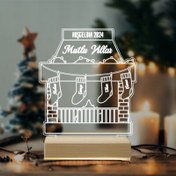 Resim Noel Çorapları Kişiye Özel 3D Lamba 