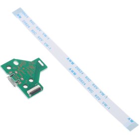 Resim POPKONSOL Jds Jdm 010 011 020 Soket Ve 12 Pin Flex Kablo Ps4 Kol Tamiri Şarj Soketi 12pin Flex Set 