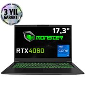 Resim Tulpar T7 V20.6.4 Core i7 13700H 17.3" 16 GB RAM 1 TB SSD 8 GB RTX 4060 FHD 144 Hz FreeDOS Gaming Laptop Monster