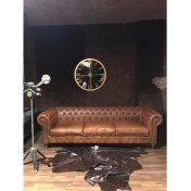 Resim 3A Mobilya 3A Pisa Hakiki Deri Chesterfield 