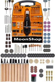 Resim MOONSHOP Japon 1059 Wf Çelik Şanzıman Çok Amaçlı Devir Ayarli 310 Parça Hobi Gravür Seti Bakır Sargı.. 
