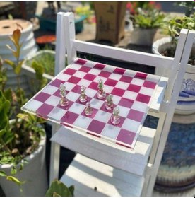Resim Epoksi Yerli Silikon Kalıp Satranç Ve Dama Tahtası Kalıp 25.5x25.5 Cm Şeffaf 