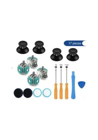 Resim Yaozixa Xbox One Ps4 Ps5 Oyun Kumandası 3d Joystick Kapağı Ve 17 Parça Tamir Seti 