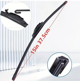 Resim Topshop1 Universal Fit 37.5cm U-hook Sessiz Silikon Silecek 