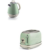 Resim ARİETE Vintage Kettle Ve Ekmek Kızartma Makinesi Yeşil 