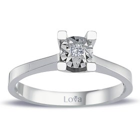 Resim Lova 0,40 Karat Efektli Pırlanta Tektaş Yüzük - 1020350 
