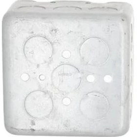 Resim Daisy Home Raco Hubbell 680 Kare Anahtar Kutusu, 10,2 Cm, 2 Cihaz, 5,4 cm Derinlik, 1,3 cm Yan Çıkış, Çelik 