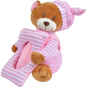 Resim Sevimli Çerçeveli Ayıcık Sevgiliye Hediyelik Uyku Arkadaşı 25 Cm PEMBE 