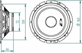 Resim Alpine SXE-1725S 6-1/2" (16.5cm DIN) Koaksiyel 2 Yollu Hoparlör 