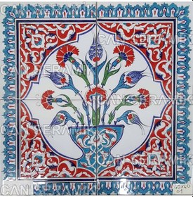 Resim Can Seramik - 40x40 CM El Dekoru Kütahya Çinisi 